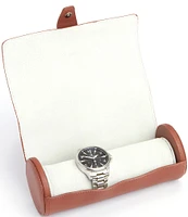 ROYCE New York Deluxe Leather Watch Roll