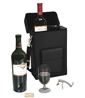 ROYCE New York Leather Connoisseur Wine Carrier