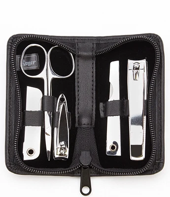 ROYCE New York Leather Deluxe Chrome Plated Mini-Manicure Kit