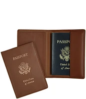 ROYCE New York Leather Foil-Stamped RFID Blocking Passport Jacket