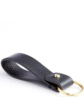 ROYCE New York Leather Loop Key Fob with Gold Hardware