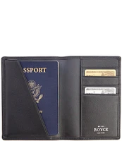 ROYCE New York RFID Blocking Leather Passport Wallet