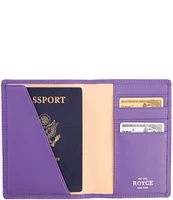 ROYCE New York RFID Blocking Leather Passport Wallet