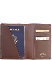 ROYCE New York RFID Blocking Leather Passport Wallet