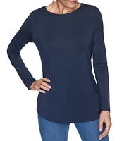 Ruby Rd. Knit Jersey 3/4 Sleeve Crew Neck Cotton Blend Shirt