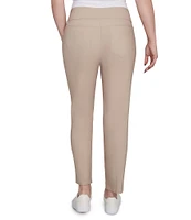 Ruby Rd. Petite Size Silk Tech Straight Leg Pull-On Ankle Pants