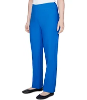 Ruby Rd. Petite Size Silky Tech Straight Leg Pull-On Pants