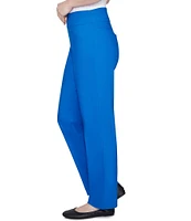 Ruby Rd. Petite Size Silky Tech Straight Leg Pull-On Pants