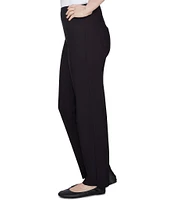 Ruby Rd. Petite Size Silky Tech Straight Leg Pull-On Pants