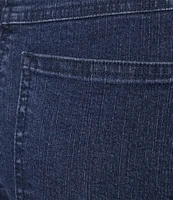 Ruby Rd. Petite Size Straight Slim Pull-On Denim Ankle Jeans