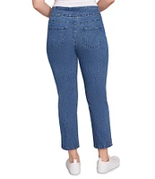 Ruby Rd. Petite Size Stretch Cotton-Blend Pull-On Ankle Jeans