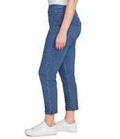Ruby Rd. Petite Size Stretch Cotton-Blend Pull-On Ankle Jeans