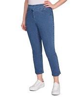 Ruby Rd. Petite Size Stretch Cotton-Blend Pull-On Ankle Jeans