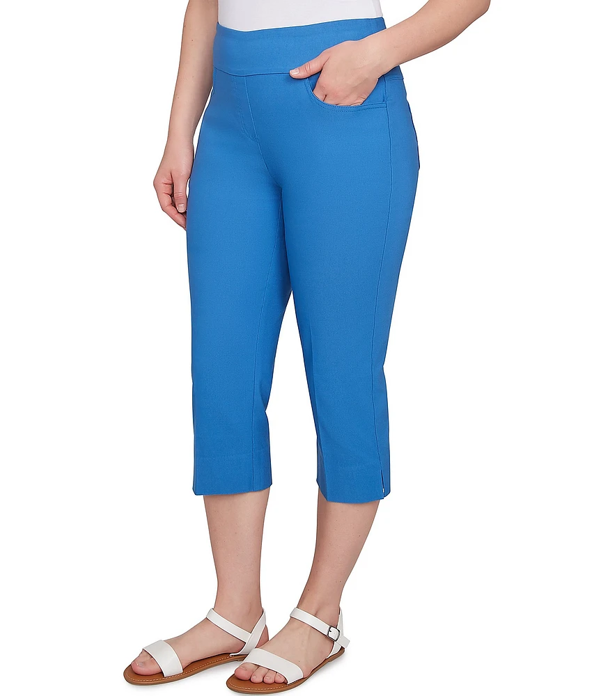 Ruby Rd. Petite Size Stretch Straight Leg Pull-On Capri Pants