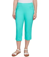 Ruby Rd. Petite Size Stretch Straight Leg Pull-On Capri Pants