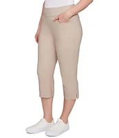 Ruby Rd. Petite Size Stretch Straight Leg Pull-On Capri Pants