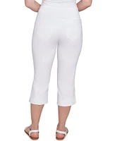 Ruby Rd. Petite Size Stretch Straight Leg Pull-On Capri Pants