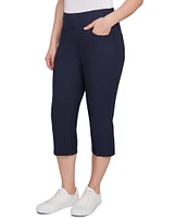 Ruby Rd. Petite Size Stretch Straight Leg Pull-On Capri Pants