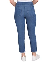 Ruby Rd. Petite Size Tencel™ Lyocell Frayed Hem Pull-On Ankle Pants
