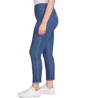 Ruby Rd. Petite Size Tencel™ Lyocell Frayed Hem Pull-On Ankle Pants