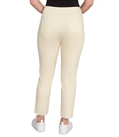 Ruby Rd. Petite Size Tencel™ Lyocell Frayed Hem Pull-On Ankle Pants