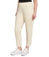 Ruby Rd. Petite Size Tencel™ Lyocell Frayed Hem Pull-On Ankle Pants