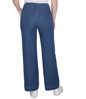 Ruby Rd. Petite Size Wide-Leg Button-Front Jeans