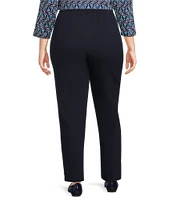 Ruby Rd. Plus Size French Terry Elastic Waist Pull-On Pants