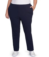 Ruby Rd. Plus Size French Terry Elastic Waist Pull-On Pants