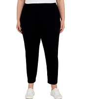 Ruby Rd. Plus Size French Terry Elastic Waist Pull-On Pants