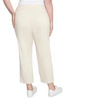 Ruby Rd. Plus Size Tencel™ Lyocell Frayed Hem Pull-On Ankle Pants