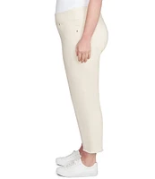 Ruby Rd. Plus Size Tencel™ Lyocell Frayed Hem Pull-On Ankle Pants