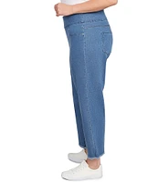 Ruby Rd. Plus Size Tencel™ Lyocell Frayed Hem Pull-On Ankle Pants
