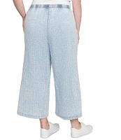 Ruby Rd. Plus Size Cotton Gauze Wide Leg Pull-On Pants