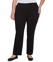 Ruby Rd. Plus Size High Rise Front Seam Straight Leg Pull-On Pants