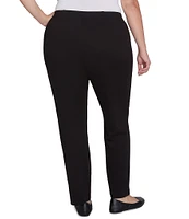 Ruby Rd. Plus Size High Rise Front Seam Straight Leg Pull-On Pants