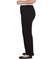 Ruby Rd. Plus Size High Rise Front Seam Straight Leg Pull-On Pants