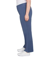 Ruby Rd. Plus Size Luxe Rib Knit Boot-Cut Pintuck Detail Pull-On Pants