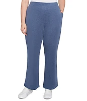 Ruby Rd. Plus Size Luxe Rib Straight Leg Pull-On Pants