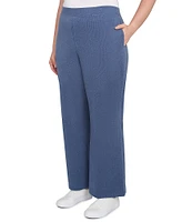 Ruby Rd. Plus Size Luxe Rib Straight Leg Pull-On Pants