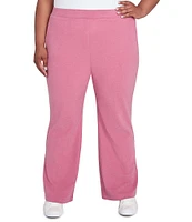 Ruby Rd. Plus Size Luxe Rib Straight Leg Pull-On Pants