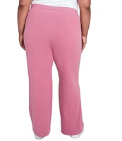 Ruby Rd. Plus Size Luxe Rib Straight Leg Pull-On Pants