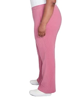 Ruby Rd. Plus Size Luxe Rib Straight Leg Pull-On Pants