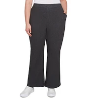 Ruby Rd. Plus Size Luxe Rib Straight Leg Pull-On Pants