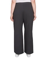 Ruby Rd. Plus Size Luxe Rib Straight Leg Pull-On Pants