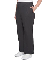 Ruby Rd. Plus Size Luxe Rib Straight Leg Pull-On Pants