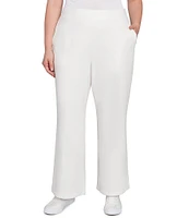 Ruby Rd. Plus Size Luxe Rib Straight Leg Pull-On Pants