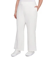 Ruby Rd. Plus Size Luxe Rib Straight Leg Pull-On Pants