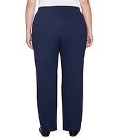 Ruby Rd. Plus Size Luxe Straight Leg Pull-On Pants