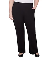 Ruby Rd. Plus Size Luxe Straight Leg Pull-On Pants